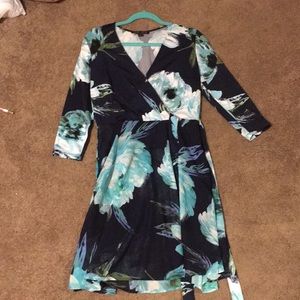 Fitted flare floral dress